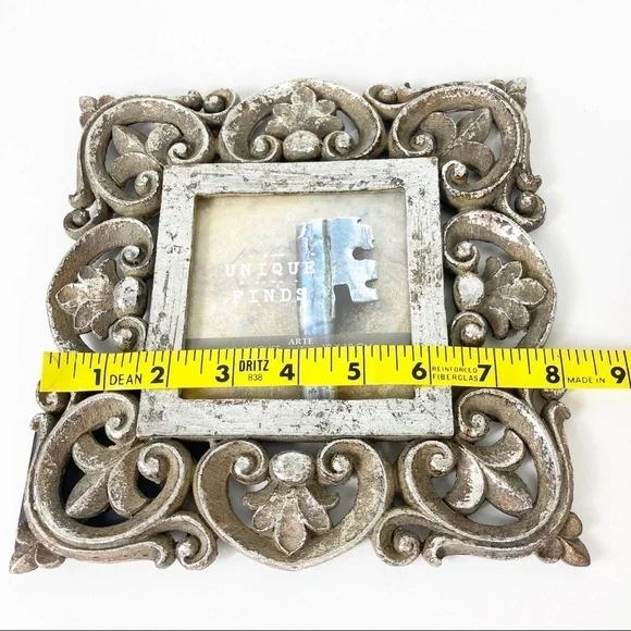 Unique Finds Arte de Casa 4-Inch x 4-Inch Karma Frame in Silver Wash - Picture 10 of 16